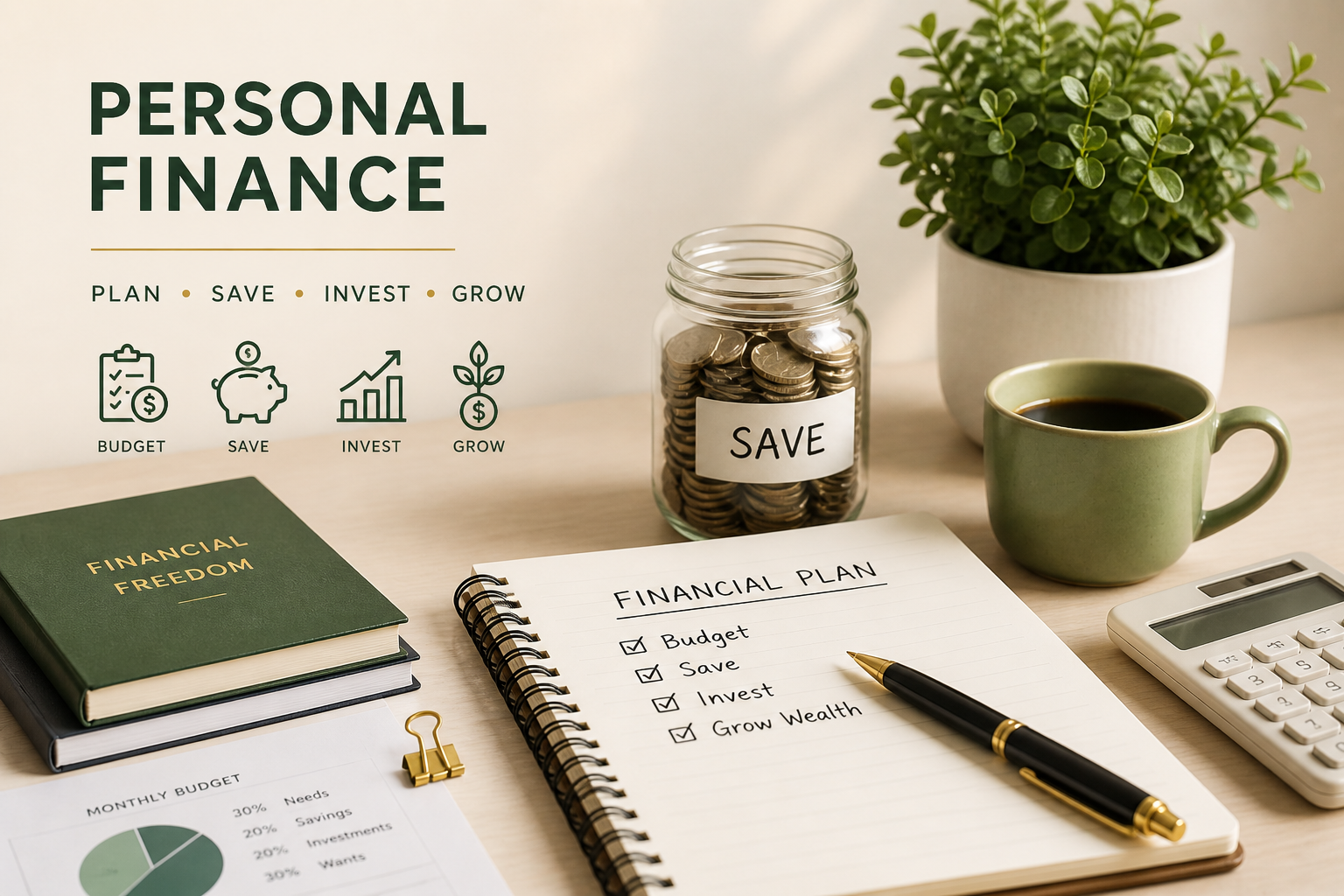 About Us A personal-finance table setting